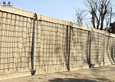 Barriera difensiva di Hesco dell'esercito, parete della scatola del gabbione della maglia 4,0 millimetri di cavo della primavera