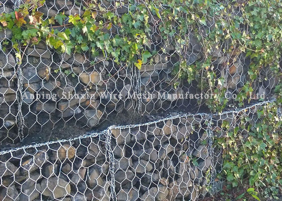 Gabbie flessibili della parete del gabbione del filo di ferro della roccia 4mm del fiume