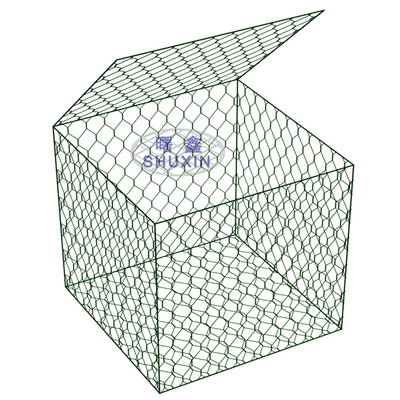 La pietra flessibile della scatola del gabbione del cavo della struttura 4mm ha riempito la dimensione 2*1*1 m. della gabbia