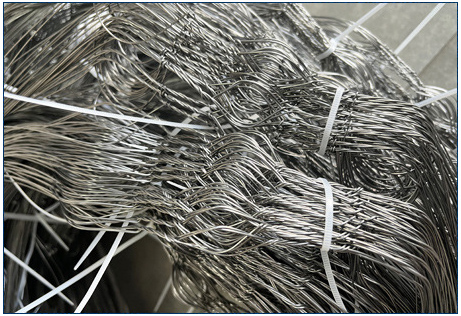 MZP Barriera a filo a bassa visibilità 0,5-0,9 mm Maglia di difesa del carro armato 4