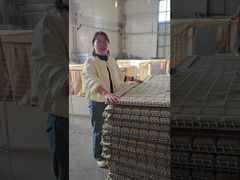 Gabione saldate zincate rivestite con geotessuto riempite di sabbia per protezione di barriere difensive