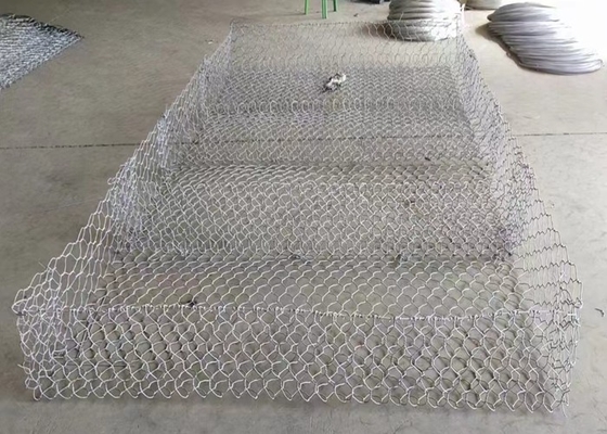 Cesto di gabbie esagonale di filo galvanizzato di 80x100 mm e 3 mm
