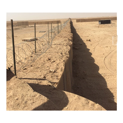 Esercito militare saldato della parete della scatola del gabbione della sabbia 5mm Hesco protettivo