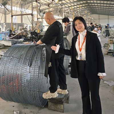 Ukraine Hot Dipped Galvanized BTO-16 Barbed Blade Razor Wire Security Fencing 