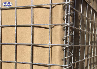 Barriere militari di Hesco della parete della difesa della sabbia, scatola saldata galvanizzata della rete metallica