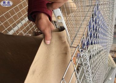 borsa di Hesco allineata geotessuto riempito di sabbia delle barriere del cavo di 5mm per la fabbricazione