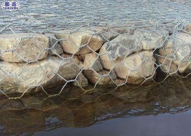 Il PVC ha ricoperto i canestri galvanizzati del gabbione del controllo dell'erosione per il pendio Banca/del fiume