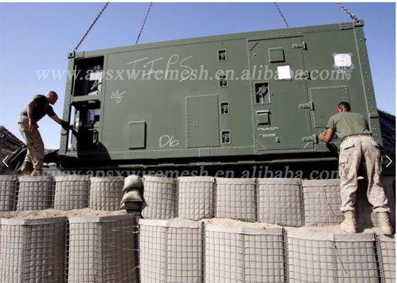 parete difensiva della sabbia di sicurezza della barriera di Mesh Mil 3 del filo di acciaio di 50mmx50mm