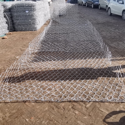 3,0 millimetri resistenti Galfan Mesh Gabion Baskets cavo di 2m x di 1m x di 1m per i muri di sostegno