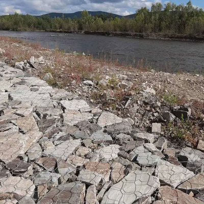 I canestri standard del gabbione del controllo dell'erosione della protezione del fiume hanno galvanizzato 2x1x1m