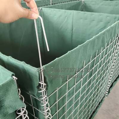 Sicurezza Acciaio Protezione Maglia Gabione Box Barriera difensiva Galvanizzato Gabione Sabbia di Riempimento di Parete