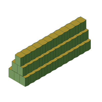Anti-rust controllo delle inondazioni saldato Hesco Barriera Gabion Box per Barriera difensiva Muro di sostegno