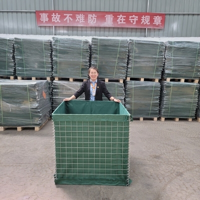 Segreteria elevata Militare Hesco Barriere pieghevoli Pareti dei container per i bunker