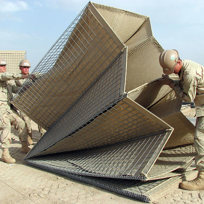 Saldatura galvanizzata pesante anti-corrosione HESCO Difensiva Militare Muro di barriera riempito di sabbia In Canada