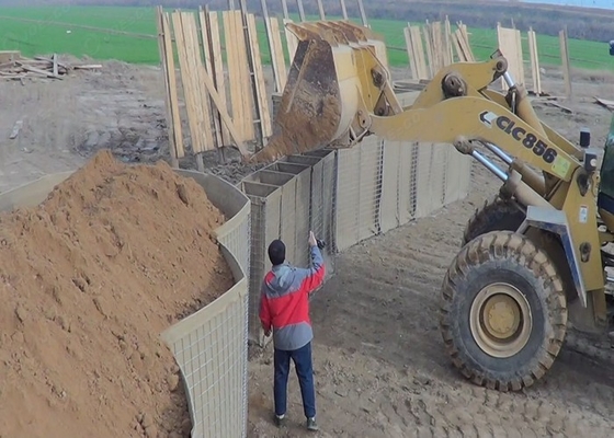 2x1x1 maglie di gabiano di alta sicurezza Barriere militari pieghevoli Pareti di container per bunker