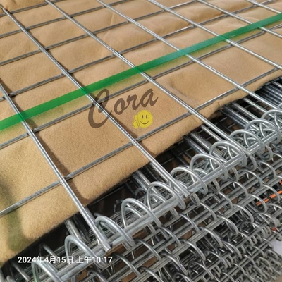 Dipartimento della Difesa Barriera difensiva calda immersa Galvanizzata saldata Gabion Box Mil 10 Muro di contenimento