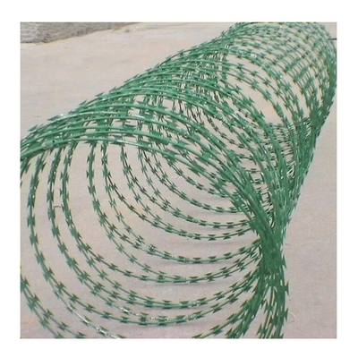 Acciaio inossidabile filo spinato filo spinato verde scuro di ferro verniciato
