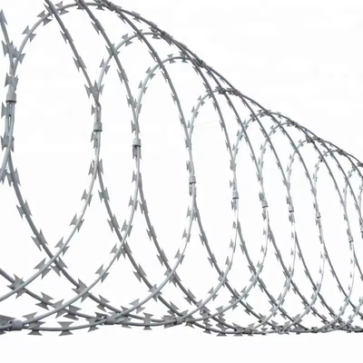BTO-22 Razor Wire For Explosion Proof Mesh Gabion Container Anti Impact Hot Dipped Galvanized Barrieri difensive