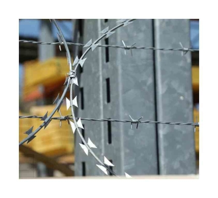 Recinzione filo spinato galvanizzato protezione filo acciaio 500 metri lama rasoio galvanizzato rasoio singolo