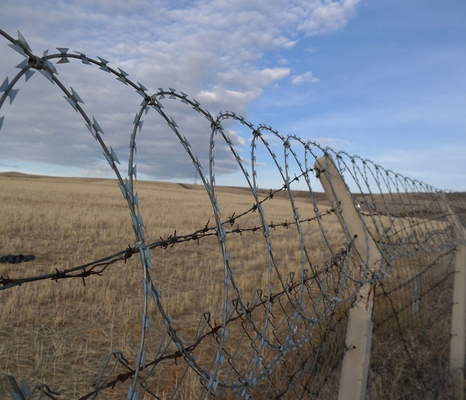 Acciaio inossidabile Concertina Razor Barbed Wire per il recinto di sicurezza della prigione agricola
