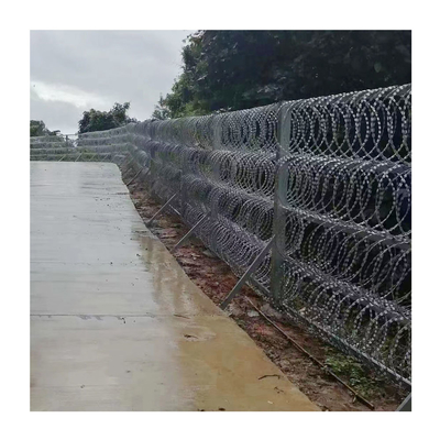 Recinzione di sicurezza galvanizzata antiarrampicata con filo spinato BTO-22 Concertina Razor