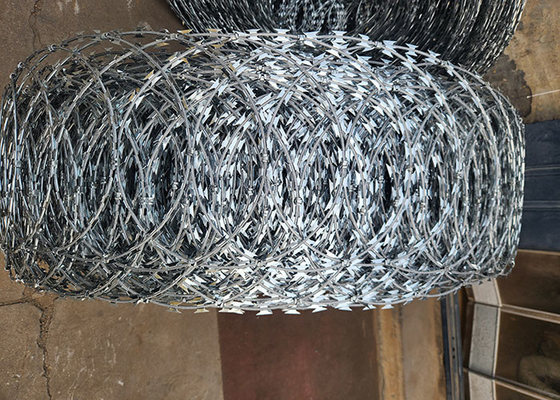 Materiale galvanizzato filo spinato da rasoio per la protezione contro la ruggine