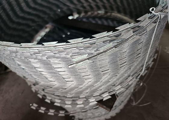Acciaio galvanizzato doppiamente torto PVC rivestito Razor Fencing Wire Wall Spike