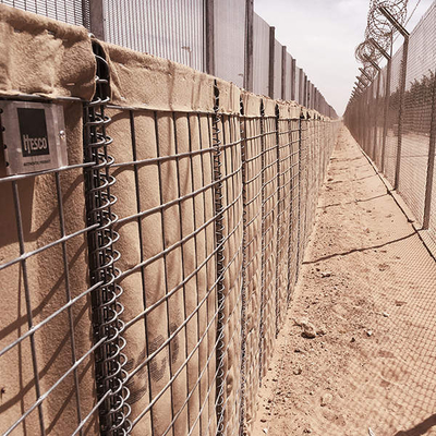 MIL 10 Barriera Hesco con rivestimento di zinco pesante come soluzione provvisoria al progetto di barriera inondazionale a breve termine
