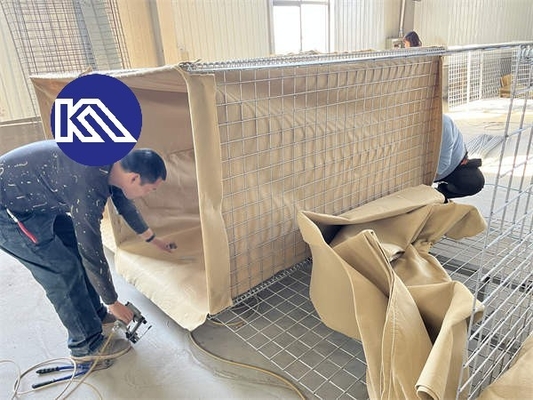 Casella a maglia di gabione a prova di esplosione perimetro galleggiante barriera difensiva muro di difesa