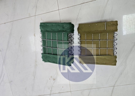 Iraq e Afghanistan Barriera militare Saldata Mesh Hesco Barriera difensiva con tessuto geotessile