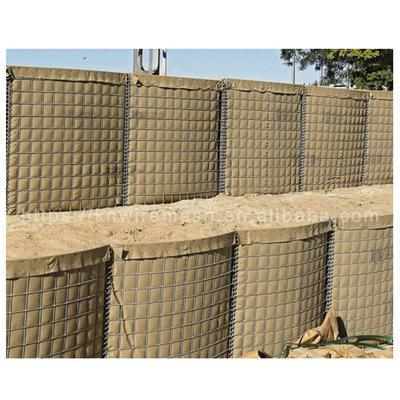 350g di zinco alluminio materiale barriere difensive saldatura muro di gabiano con sabbia / geotessile verde