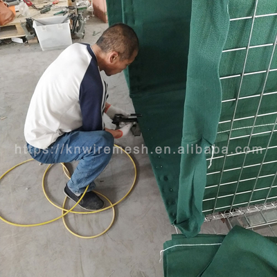 350g di zinco alluminio materiale barriere difensive saldatura muro di gabiano con sabbia / geotessile verde
