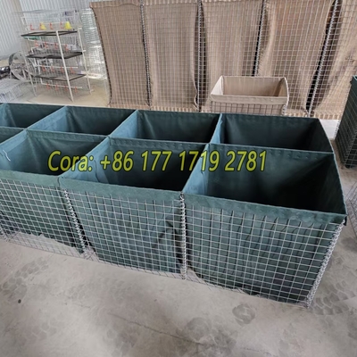 Military Hesco Bag 2.74m High Galvanized Barriera Difensiva Muro di Protezione Prodotto Da Gabion Box Saldato