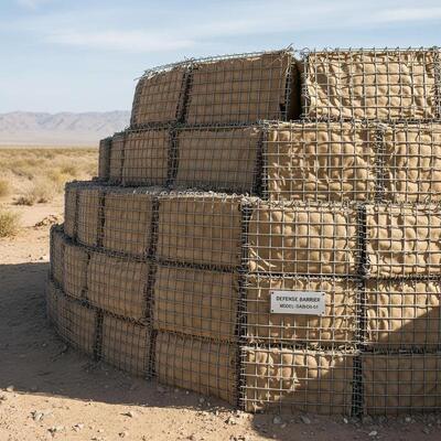Galvanized Sand Wall Welded Defensive Barrier Explosion Proof Cage Flood Defense Gabion Blast Wall Geotextile Bastion Barriers