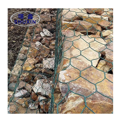 Canestri d'acciaio del gabbione del pendio del fiume del foro 8*10cm 2*1*1m galvanizzati tessuto