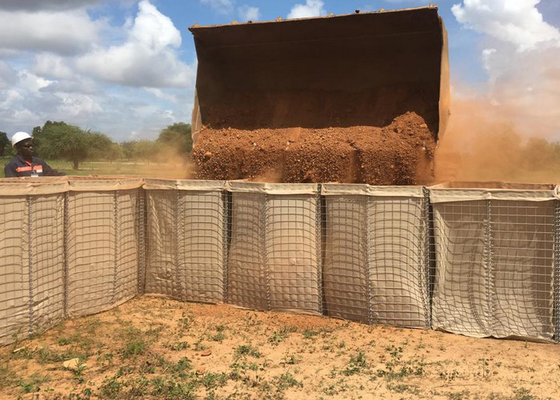 Pesante galvanizzato ha ricoperto la barriera difensiva militare di Hesco del sistema di barriere del bastione di Hesco