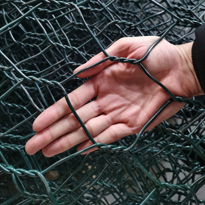 il PVC tessuto esagonale di 2*1*1m ha ricoperto il materasso della scatola del gabbione per la sponda del fiume