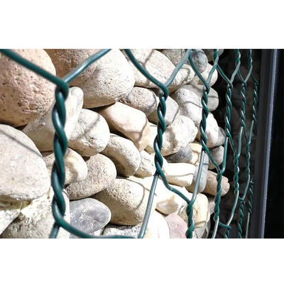 La scatola tre esagonali del gabbione di dimensione standard ha torto il muro di sostegno galvanizzato