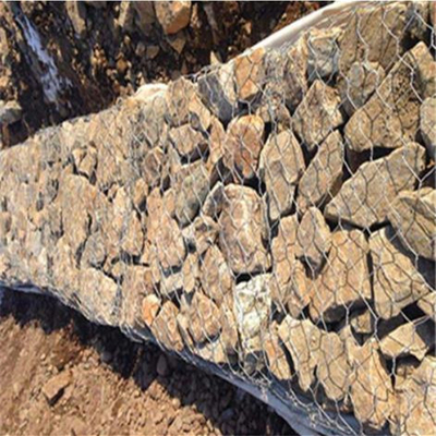 canestro della roccia del gabbione del canestro/PVC del gabbione di 10cm x di 8cm Mesh Spacing Galvanized