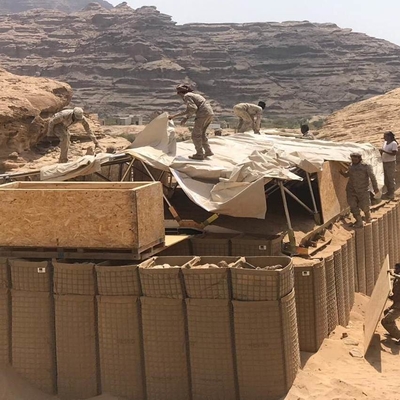 Torre di guardia della barriera Hesco saldata galvanizzata per il dipartimento militare di Denfese