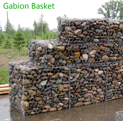 Cavo Mesh Retaining Wall Gabion Wall di anticorrosivo per protezioni di inondazione 2 x 1 x 0.5M