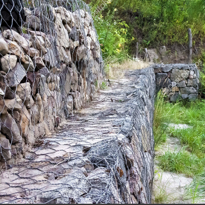 resistenza agli'agenti atmosferici di 100mmx120mm Mesh Galvanized Hexagonal Gabion Basket