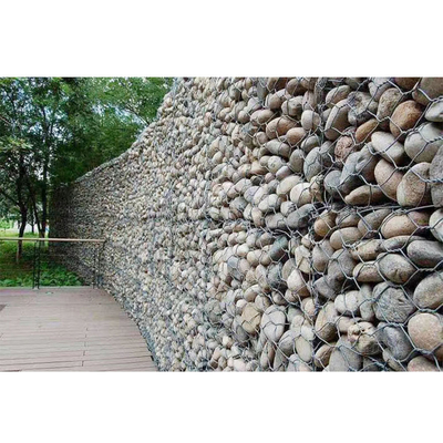Il PVC ha ricoperto i canestri del gabbione del muro di sostegno inscatola le varie specifiche anticorrosive