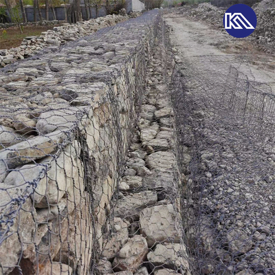 canestri del gabbione di 60*80mm galvanizzati per zincare la rete metallica esagonale rivestita del gabbione