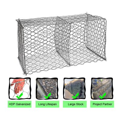 Suolo che conserva il diametro di cavo di Mesh Gabion Box With 3.0mm del cavo