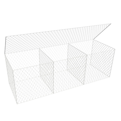 Casella di gabione esagonale rivestita con galfano 2*1*1 M 60mm X 80mm
