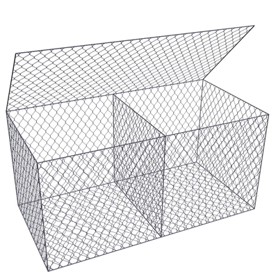 Cestini di gabione rivestiti in PVC verde 100x50x30 Parete di sostegno 8x10cm Fuoco di maglia