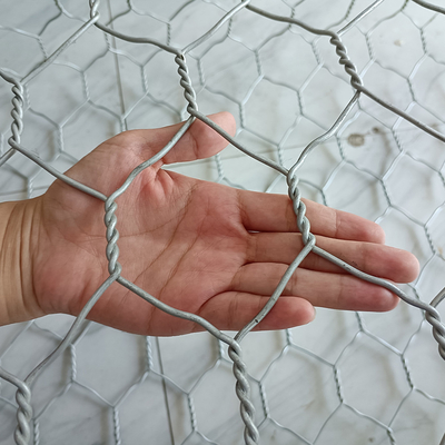 4 mm Esagono 2m Lunghezza Galfan Gabion Cesti Cage Seawall Protect Mattress