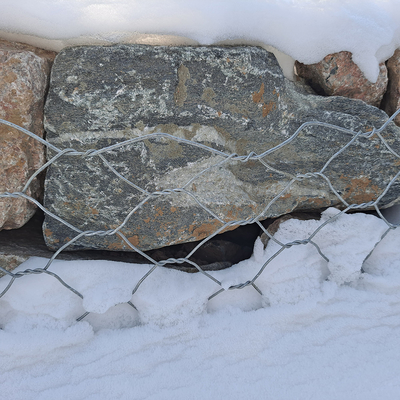 2*1*1 M Pvc Rivestito Gabion Box Esagonale Erosione resistente