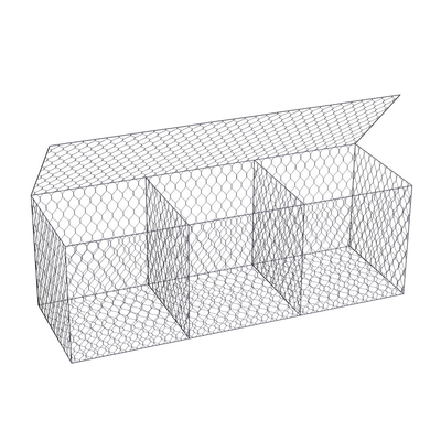 Pietra di riempimento 4*1*1m Pvc rivestito Gabion Box Galvanizzato tessuto a maglia